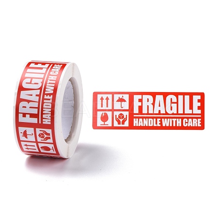 Self-Adhesive Paper Warning Tag Stickers DIY-K039-04C-1