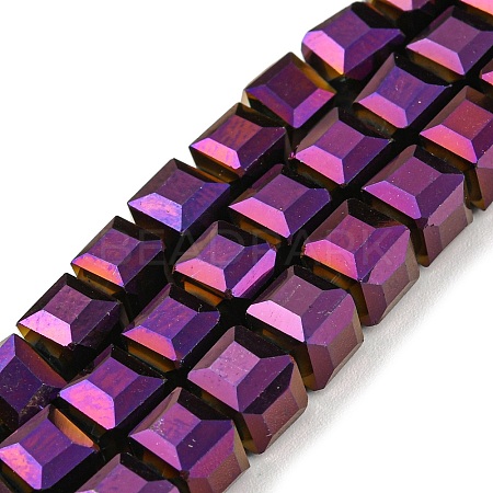 Electroplate Glass Beads Strands EGLA-D018-6x6mm-84-1