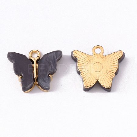Alloy Acrylic Pendants ENAM-R136-01J-1