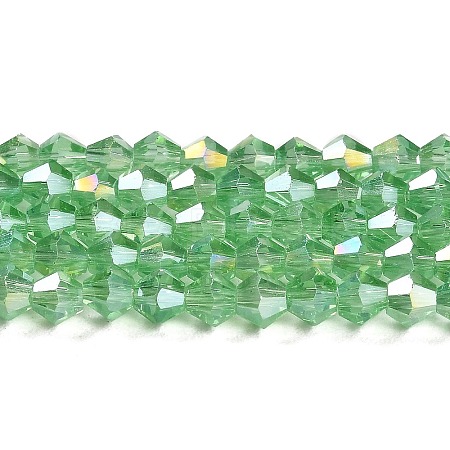 Transparent Electroplate Glass Beads Strands GLAA-F029-2mm-A24-1