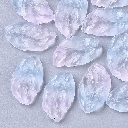 Two Tone Transparent Spray Painted Glass Pendants X1-GLAA-T013-02-D02-1