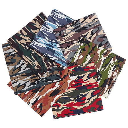 Camouflage Pattern Cotton Fabric DIY-WH0181-72-1