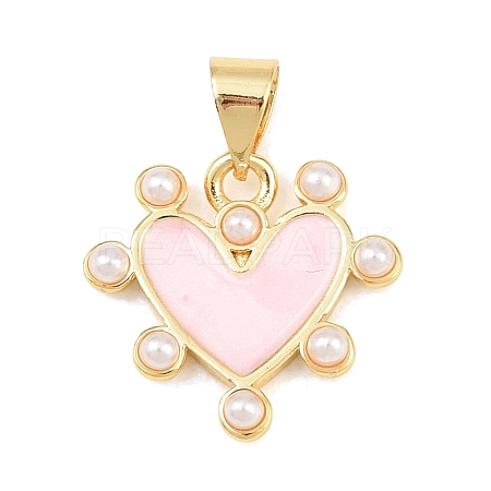 Brass Enamel Pendants KK-B168-01G-04-1