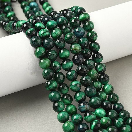 Grade B Natural Tiger Eye Beads Strands G-F591-18-8mm-04-1