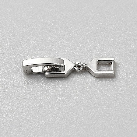 Brass Fold Over Clasps KK-WH20001-09P-1