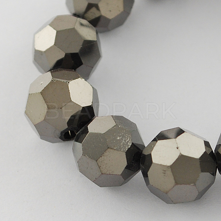 Electroplate Glass Bead Strands EGLA-R042-6mm-05-1