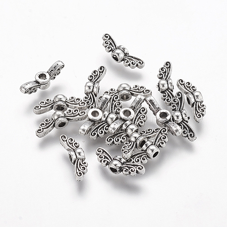 Tibetan Style Alloy Fairy Wing Beads LS-TIBEB-6007-AS-LF-1