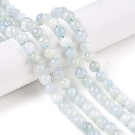 Dyed Natural White Jade Beads Strands G-T138-8mm-210-41-1