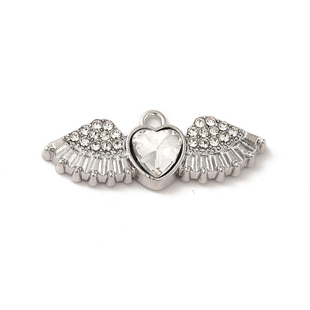Rack Plating Alloy Rhinestone Charms PALLOY-O106-03P-02-1