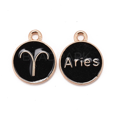 Alloy Enamel Pendants X-ENAM-S124-01B-08A-1