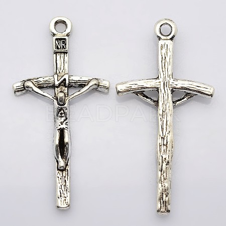 Tibetan Style Crucifix Cross Pendants LF0944Y-NF-1