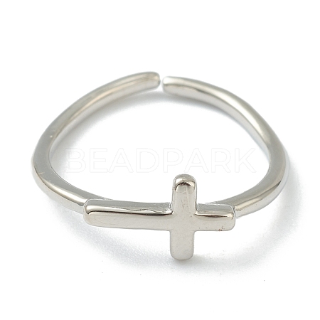 Brass Cuff Rings RJEW-L100-005P-1