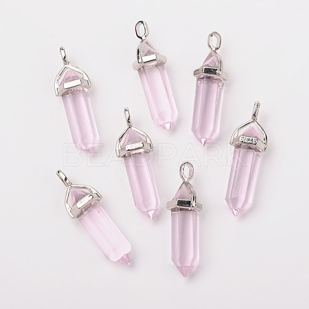 Bullet Glass Pointed Pendants G-F295-02G-1