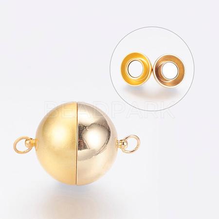 Brass Magnetic Clasps with Loops KK-L155-01GMG-1