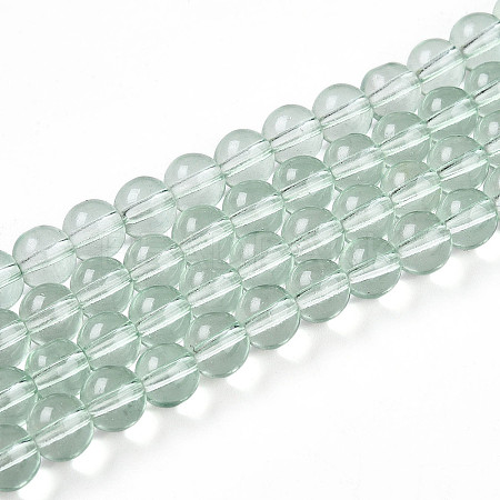 Baking Paint Transparent Glass Beads X1-DGLA-N006-8mm-08-1