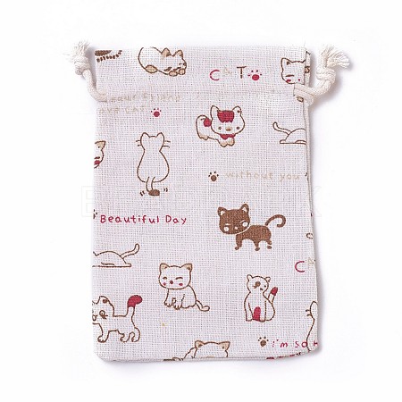 Burlap Kitten Packing Pouches LS-ABAG-I001-10x14-03-1