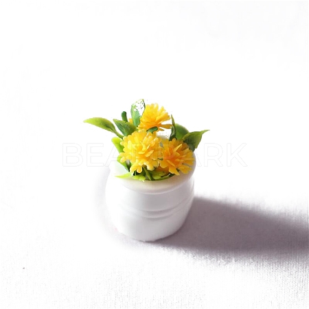 Mini Resin & PVC Flower Potted Plant Model PW-WG92893-02-1