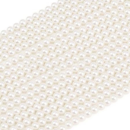 Eco-Friendly Dyed Glass Pearl Round Beads Strands HY-A002-6mm-RB001-1