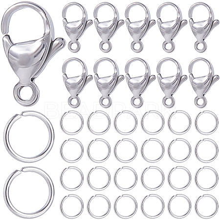 304 Stainless Steel Lobster Claw Clasps STAS-SP0001-74B-1