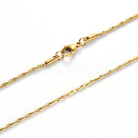 Vacuum Plating 304 Stainless Steel Coreana Chain Necklace NJEW-S420-005A-G-1