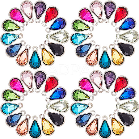 Alloy Glass Pendants PALLOY-SC0002-32-1