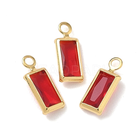 Brass Glass Charms KK-Z136-13G-02-1