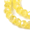 Baking Electroplate Glass Beads Strands X-DGLA-A039-J10mm-B23-3