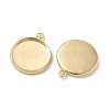 Flat Round Brass Pendant Cabochon Settings KK-K414-14F-G-2