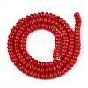 Opaque Spray Painted Glass Beads GLAA-ZX008-4mm-18N-2