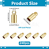 Brass Cord End FIND-PH0028-49A-G-2