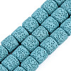 Synthetic Lava Rock Beads Strands G-S359-171-2
