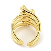Brass Micro Pave Cubic Zirconia Open Cuff Ring RJEW-C033-02G-3