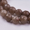 Natural White Jade Bead Strands G-R166-8mm-16-3