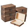 6Pcs Wooden Jewelry Packaging Boxes CON-FH0001-59-1
