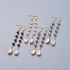 Glass Pearl Dangle Earrings EJEW-JE03187-1