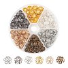 600Pcs 6 Colors 5-Petal Iron Bead Caps IFIN-CJ0001-62-1