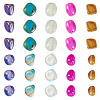 100Pcs 5 Colors Natural Agate Beads G-TA0002-51-4