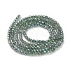 Electroplate Transparent Glass Beads Strands GLAA-H021-01A-FR01-5