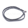 Non-magnetic Synthetic Hematite Beads Strands G-P338-14A-3x3mm-2