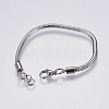 304 Stainless Steel Round Snake Chain Bracelet Making X-STAS-F139-056P-B-1