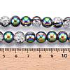 Electroplated Crackle Glass Beads Strands EGLA-N014-10mm-06-4