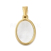 Resin Imitation White Shell Pendants STAS-R229-10C-G-1