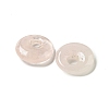 Natural Rose Quartz Donut/Pi Disc Charms G-G142-02G-2
