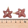 Natural Strawberry Quartz Pendants G-H353-01G-04-3