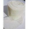 24 Rows ABS Plastic Imitation Pearl Mesh Ribbon Roll OCOR-R072-01-2