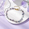 Natural Fluorite Anklets AJEW-AN00592-02-2