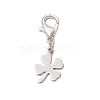 5Pcs Clover 201 Stainless Steel Pendant Decorations SA-CJ81B3-4
