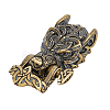 HOBBIESAY 1PC Tibetan Style Wolf Shaped Brass Shackle Clasps FIND-HY0002-78-1