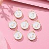 Golden Plated Alloy Charms LS-X-ENAM-S118-01J-5