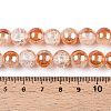 Electroplated Crackle Glass Beads Strands EGLA-N014-10mm-01-4